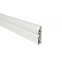 Ogee Plastic Architrave 60mm x 5.5M White Satin