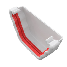 Freeflow Ogee Stop End External White Freeflow Ogee Stop End External White