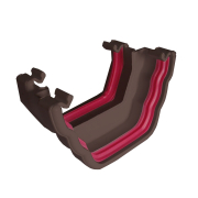 Freeflow Ogee to Square Gutter Adaptor Brown