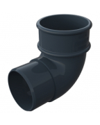 Freeflow Round 90' Bend Anthracite Grey
