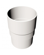 Freeflow Half Round Pipe Socket White