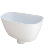 Freeflow Half Round Hopper White