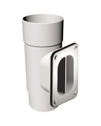 Freeflow Half Round Access Pipe White