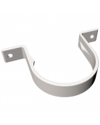 Freeflow Half Round Pipe Clip (Flush) White