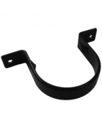 Freeflow Round Pipe Clip (Flush) Black