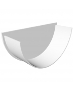 Freeflow Half Round S/End Int White