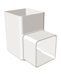 Freeflow Square 90' Bend White Freeflow Square 90' Bend White
