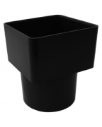 Freeflow Square Round Pipe Adaptor Black