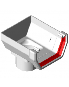 Freeflow Square Stop End Outlet White Freeflow Square Stop End Outlet White