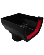 Freeflow Square Stop End Outlet Black
