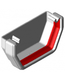 Freeflow Square Stop End External White Freeflow Square Stop End External White