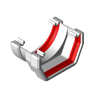 Freeflow Square to Round Gutter Adaptor White Freeflow Square to Round Gutter Adaptor White