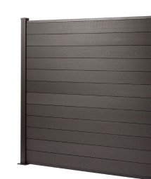1.8M x 1.8M FENCE     CHARCOAL with 1.8M POST & B/PLATE KIT