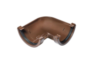 90 Degree Half Round Gutter Angle Brown