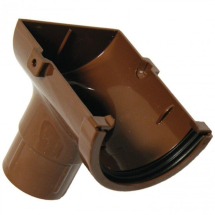 Stopend Outlet Half Round Brown Stopend Outlet Half Round Brown