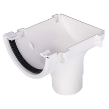 Stopend Outlet Half Round White Stopend Outlet Half Round White