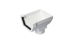 Stopend Outlet Square White