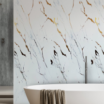 Marble Gold White (Matt) 1000mm x 2400mm x 10mm Marble Gold White (Matt) 1000mm x 2400mm x 10mm
