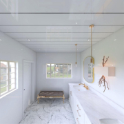 5mm White Silver Strip Wall Panel