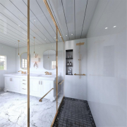 5mm White Silver Strip Wall Panel